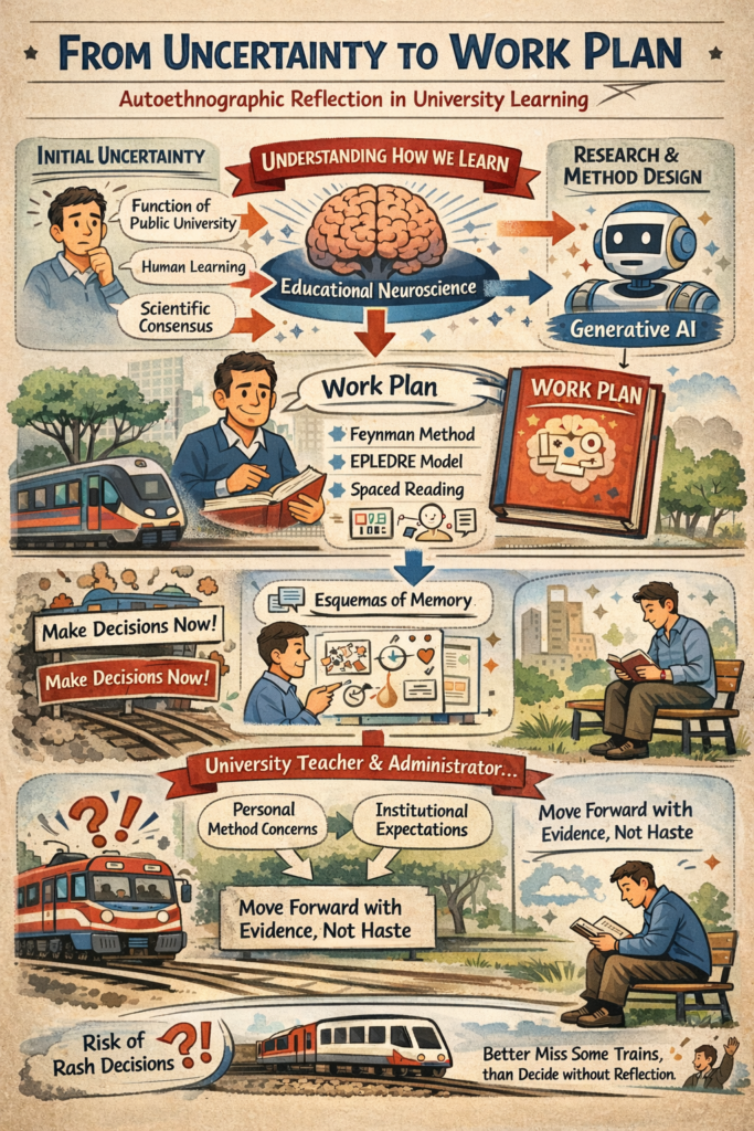 Learning; autoethnography; generative artificial intelligence; university learning; educational neuroscience; teaching transformation